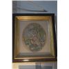 Image 1 : ANTIQUE FRAMED EMBROIDERY (17 1/4" X 19 1/4")