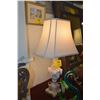 Image 1 : PAIR CARVED ALABASTER LAMPS W/SHADES