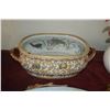 Image 2 : PORCELAIN JARDINIERE W/FISH MOTIF (18" X 10")