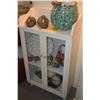 Image 1 : WHITE CABINET W/GLASS DOORS