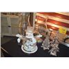 Image 1 : HURRICANE LAMPS, LEAD CRYSTAL TREES & THOMAS KINKADE SNOWMAN DECOR (6 PCS)