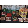 Image 1 : COLLECTION OF CHRISTMAS ORNAMENTS & FLATWARE STOCKINGS (32 PCS)
