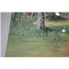 Image 2 : FRAMED OIL ON CANVAS, "MOA GOES CALLING", DEPICTING A BLACK & WHITE CALF & A ROOSTER IN THE YARD OF 
