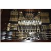 Image 2 : INTERNATIONAL STERLING FLATWARE, WILD ROSE PATTERN W/STORAGE BOX (4,074 G W/O KNIVES) (129 PCS)