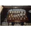 Image 3 : INTERNATIONAL STERLING FLATWARE, WILD ROSE PATTERN W/STORAGE BOX (4,074 G W/O KNIVES) (129 PCS)