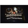 Image 1 : STERLING SILVER TURQUOISE WATCH & BRACELET (7 PCS)