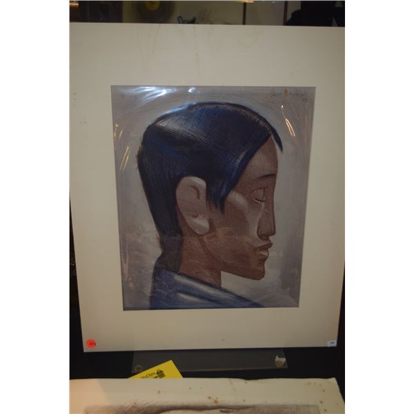 MATTED COLORED LITHOGRAPH; SIGNED JEAN CHARLOT '49 (20" X 24")
