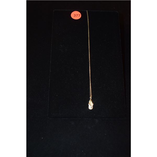 10K "SLIPPAH" CHARM ON 14K CHAIN (1.1 G)