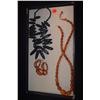 Image 1 : 14K AMBER NECKLACE & BRACELET, AMBER EARRINGS & BLACK CORAL NECKLACE (4 PCS)