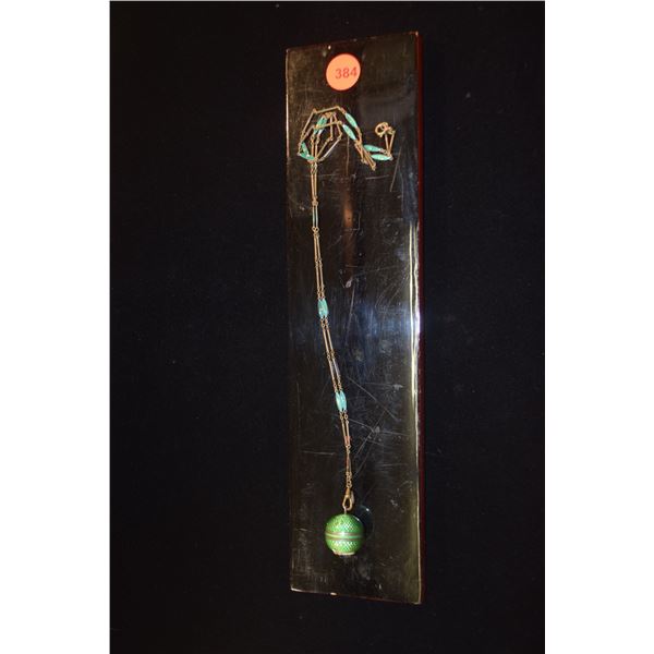 ENAMEL PENDANT WATCH ON CHAIN