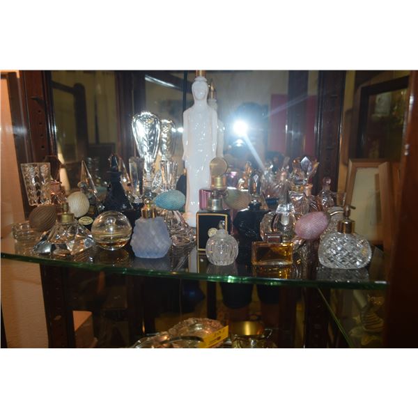 LARGE LOT ASSORTED PERFUME BOTTLES