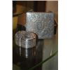 Image 1 : SOUTH EAST ASIAN SILVER BOX & CONTINENTAL SILVER COIN PURSE W/MIRROR