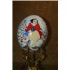 Image 1 : DISNEY OSTRICH EGG HAND PAINTED BY JUTTA, DEPICTING SNOW WHITE & THE SEVEN DWARFS; SIGNED & INSCRIBE