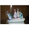 Image 1 : HEREND PORCELAIN FIGURINE: PENGUIN GROUP ON ICE, MULTI-COLOR