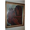 Image 1 : FRAMED ORIGINAL OIL ON CANVAS, "WOMAN, CHILD IN REBOZO"; SIGNED JEAN CHARLOT, 1970 (24" X 28")