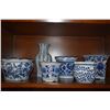 Image 1 : BLUE & WHITE PLANTERS & VASE (6 PCS)