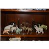 Image 1 : COLLECTION OF ELEPHANT FIGURES & SAFARI PLAQUE (12 PCS)