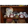 Image 1 : COLLECTION OF ASSORTED PORCELAIN PLATES, TEA CUPS & SAUCERS, SALT & PEPPER, TRAY, COVERED BOX, ETC. 