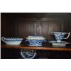 Image 2 : COLLECTION OF ASSORTED BLUE & WHITE CHINA PLATES, CUP, COVERED DISHES, SPOONS, ETC. (25 PCS)