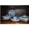 Image 3 : COLLECTION OF ASSORTED BLUE & WHITE CHINA PLATES, CUP, COVERED DISHES, SPOONS, ETC. (25 PCS)