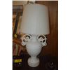 Image 1 : PORCELAIN MONUMENTAL VASIFORM BLANC DE CHINE JEAN FRANK STYLE LAMP W/SHADE