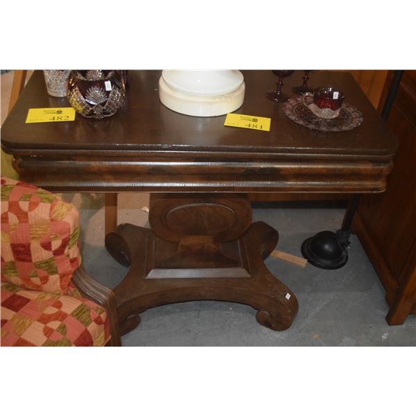 MAHOGANY EMPIRE FLIP TOP GAME TABLE