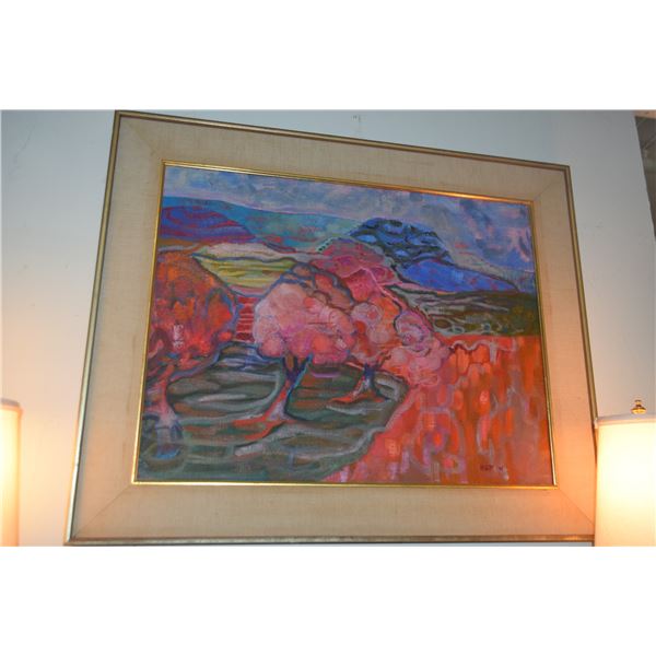 FRAMED OIL ON CANVAS; SIGNED HUDSON (WINIFRED) (31 1/2" X 26 1/2")