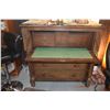 Image 1 : LARGE ANTIQUE DROP FRONT DESK W/3 DRAWERS