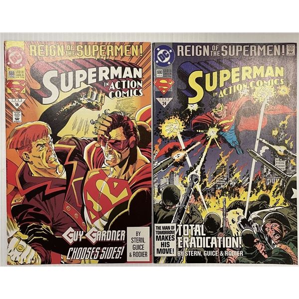 TWO Reign of the Superman - Superman Comics