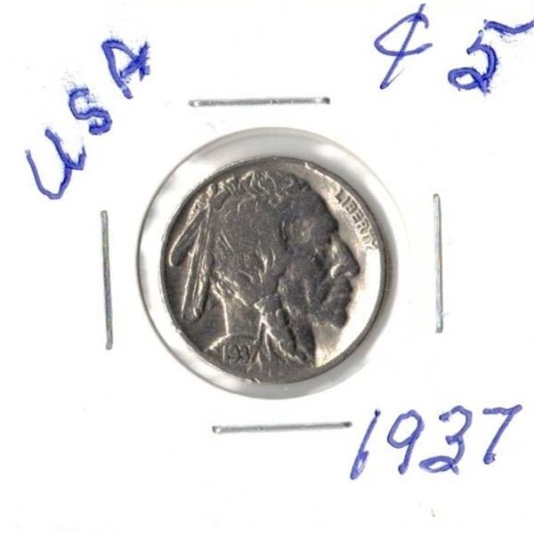 USA Five Cents 1937