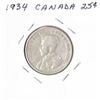 Image 2 : 1934 Canadian Silver Twenty-Five Cent