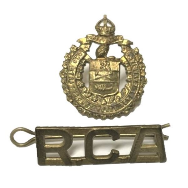 Canadian Army Badge - Lord Strathcona's Horse Royal Canadians Cap Badge AND RCA Pin