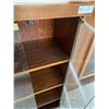 Image 2 : Wood Shelf Glass Doors 42H x 23W x13D