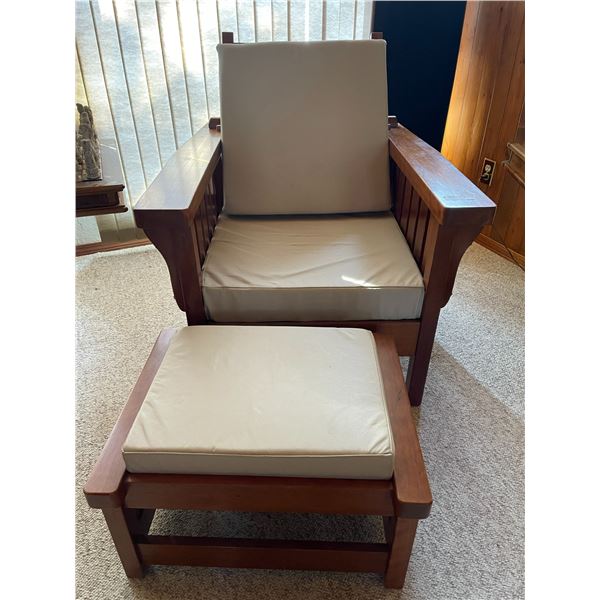Arts & Crafts Chair & Foot Stool