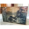 Image 1 : Large Lake Photo Metal Frame 36W x 24H