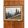 Image 2 : Muriel F. Clarke Mountain Scene Oil On Canvass Painting