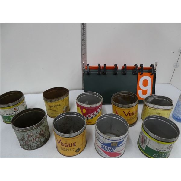 antique cigarette tabacco tins