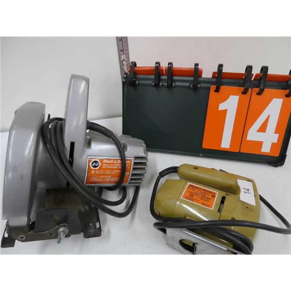 Black & Decker 7 1/4" circular saw & jig saw