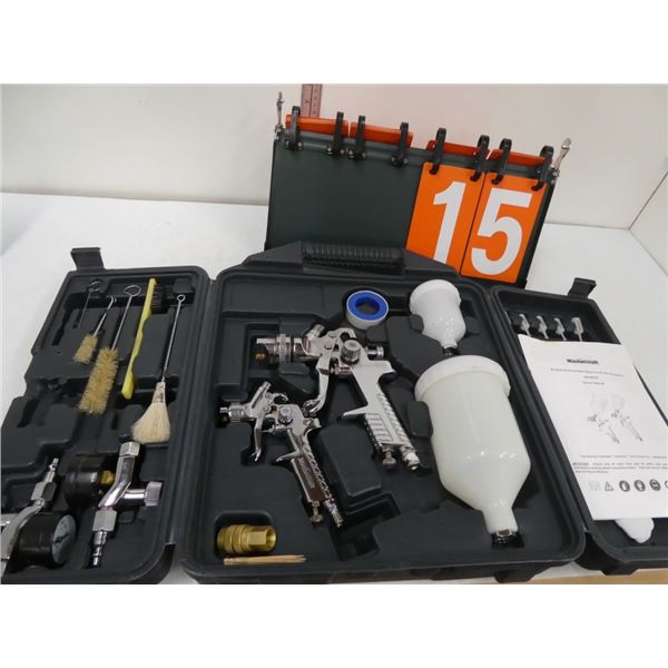 Mastercraft air-pwrd grvty-fed spray gun kit w/acc