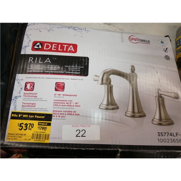 Delta Rila 2 handle widespread bathroom faucet