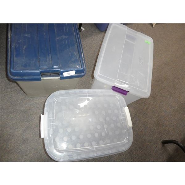 plastic totes w/ lids