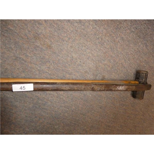 sledge hammer & pry bar