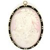 Image 1 : Antique 14K Yellow Gold LARGE Carved Coral Cameo Enamel Frame Brooch Pin Pendant
