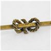 Image 4 : Antique Victorian 15k Yellow Gold Seed Pearl Knot Bar Pin Brooch