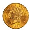 Image 1 : 1897 $20 Liberty Head Double Eagle Gold Coin CU