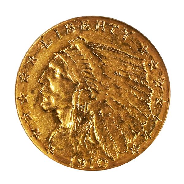 1910 $2.5 Indian Head Quarter Eagle Gold Coin C