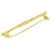 Image 4 : Large Detailed 18k Solid Yellow Gold Open Filigree & Bead Work Bar Pin Brooch