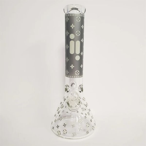 14" Infyniti Brand Beaker Tube - Grey w/ Glow in the Dark Star Design