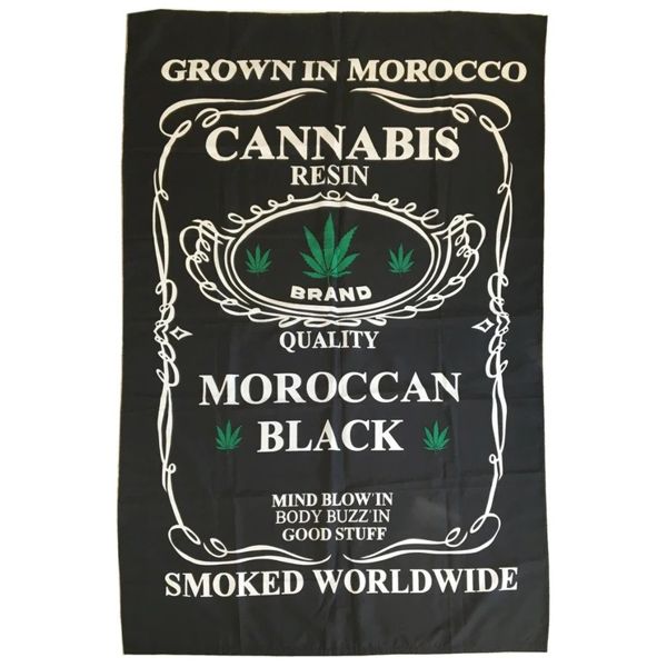 Moroccan Black Flag 3' x 5'