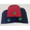 Image 1 : Lot of 3 Leaf Beanies - Blue, Red & Black
